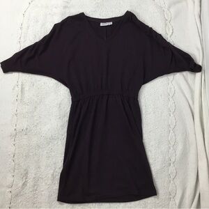 Noisy May Metropol Bat Sleeve Deep Purple Midi Dress XS